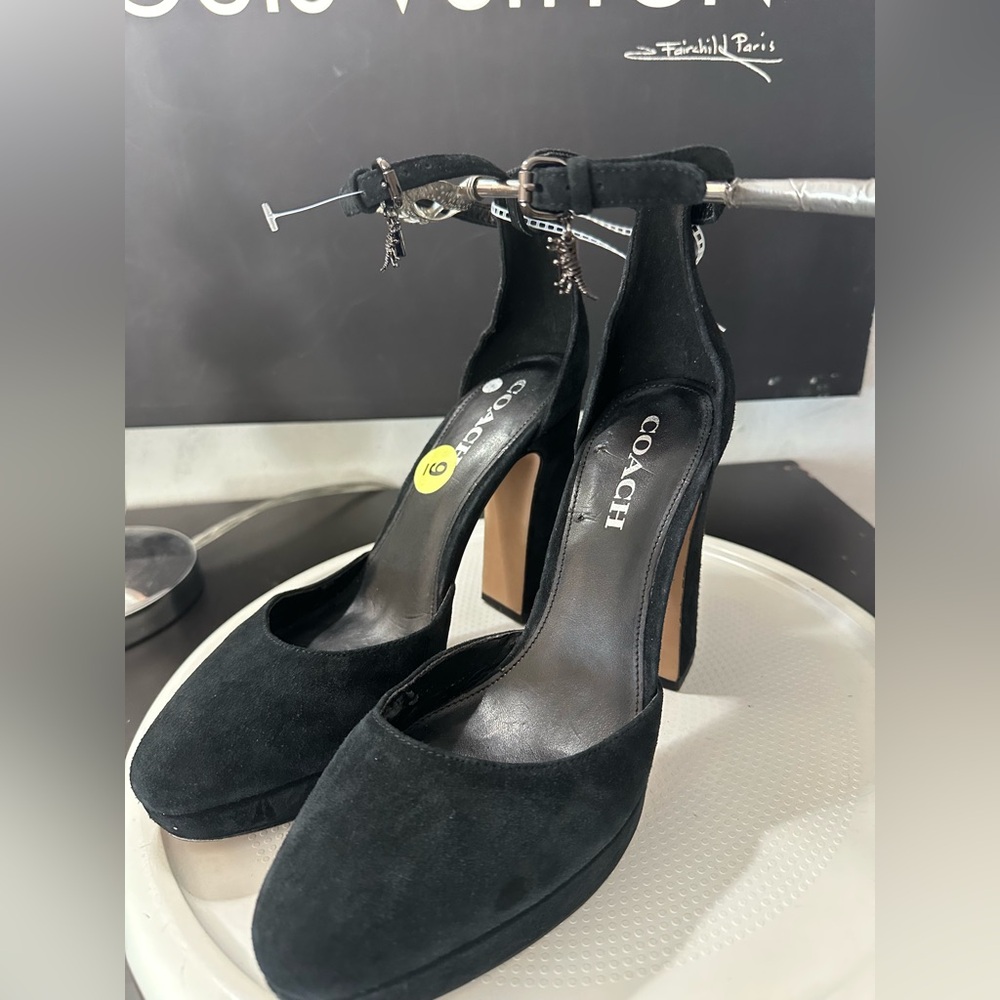 🆕Coach Chrystie Ankle Strap Platform Heels